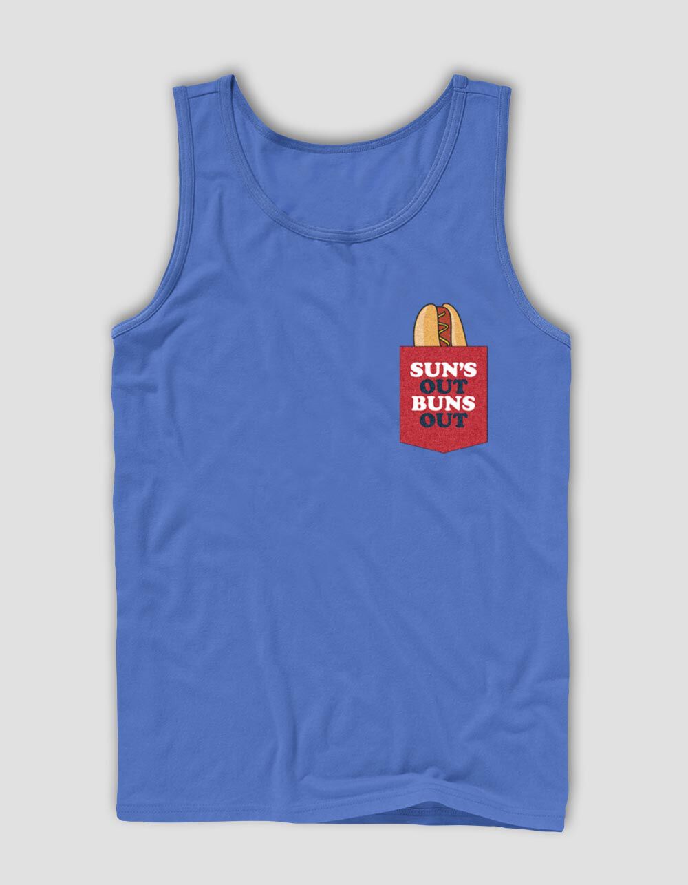 HOT DOG Sun's Out Buns Out Unisex Tank