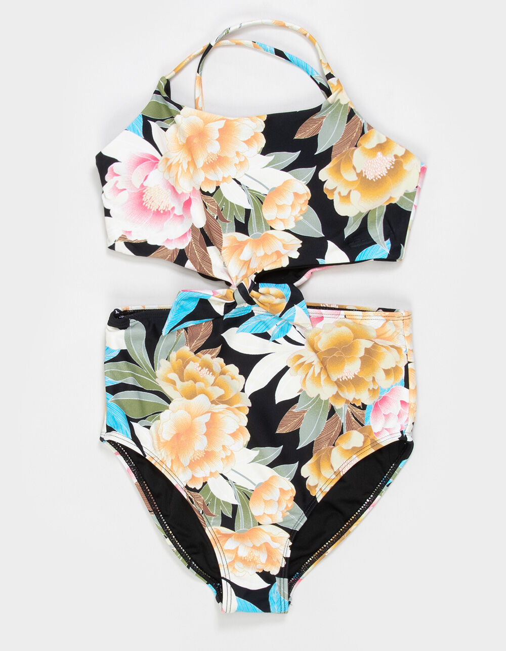 O'NEILL Mikah Floral Knot Front Girls One Piece Swimsuit