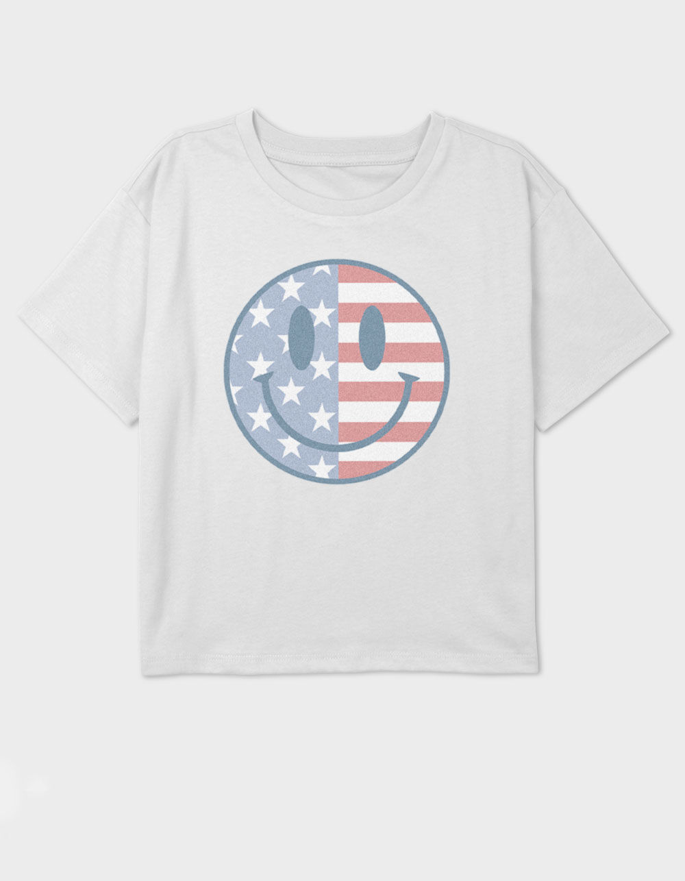 SMILE Stars And Stripes Girls Crop Tee