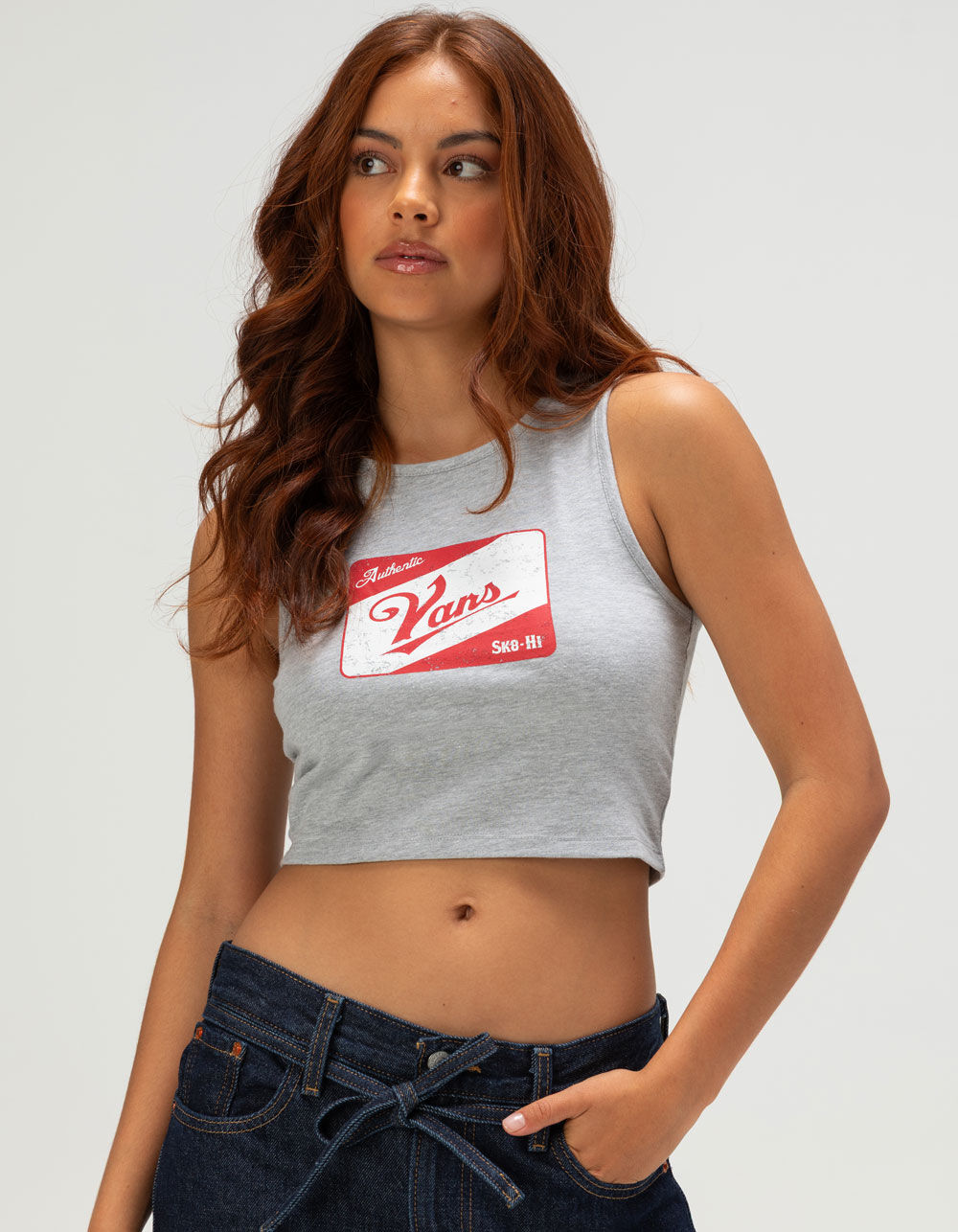 VANS Stripe Life Womens Crop Tank Top