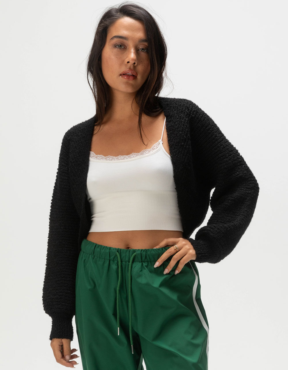 RSQ Womens Cozy Longer Shrug