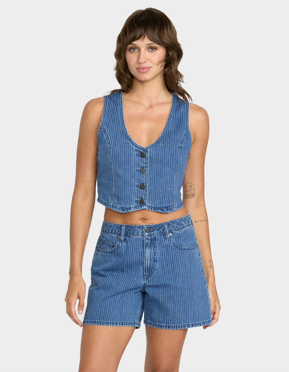 VOLCOM Stoned Womens Denim Boyfriend Shorts