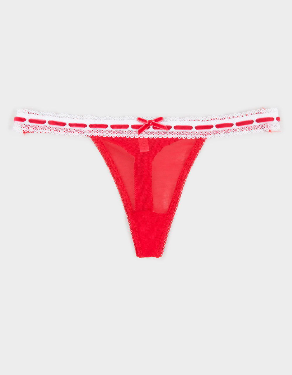 FULL TILT Ribbon Lace Trim Thong