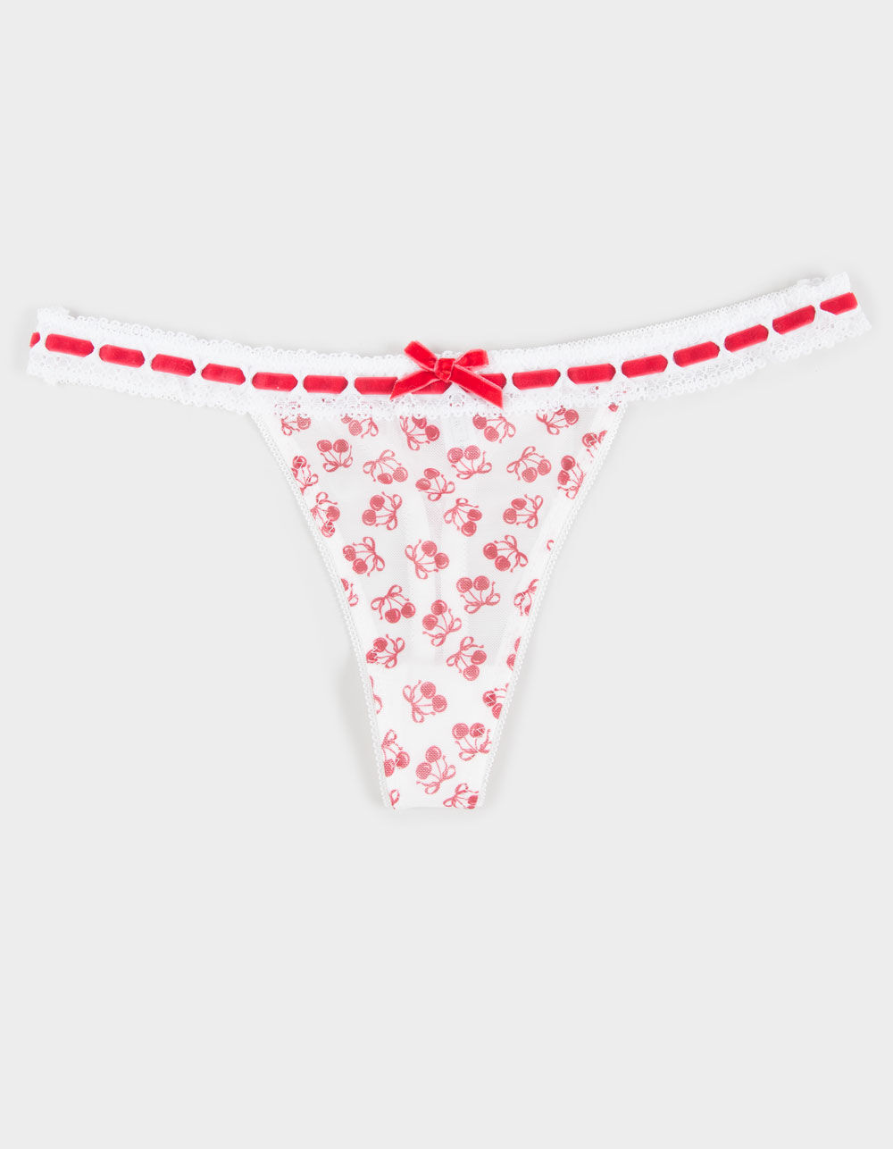 FULL TILT Ribbon Lace Trim Thong