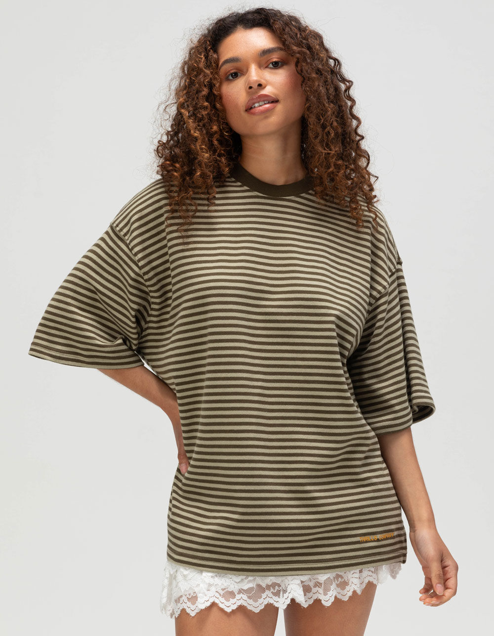 THRILLS Quinn Stripe Womens Oversized Tee
