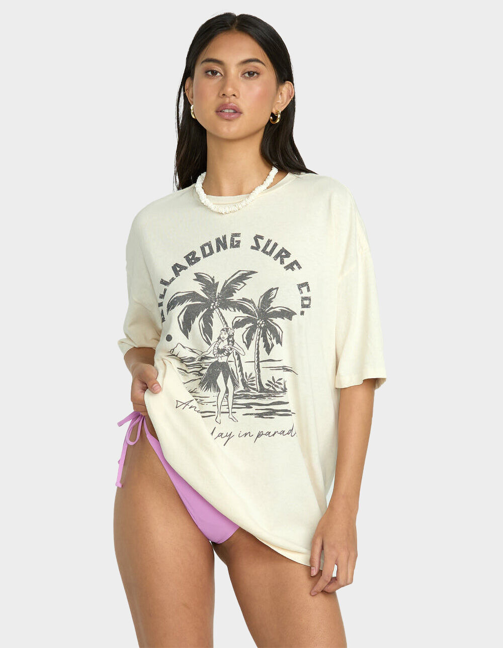 BILLABONG This Is Tropical Womens Boyfriend Tee
