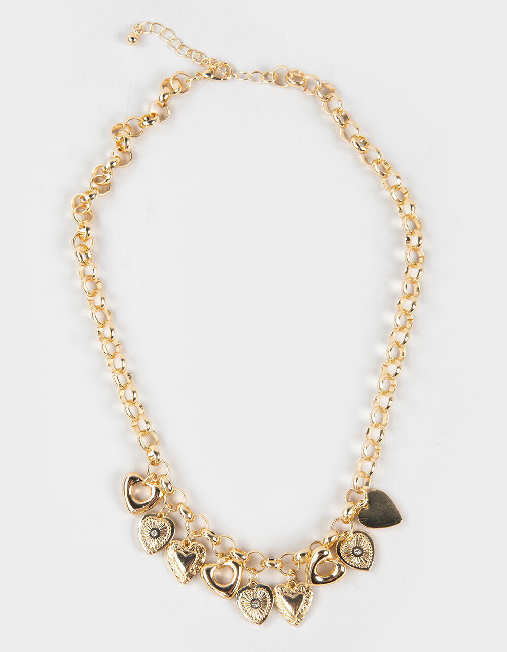 FULL TILT Multi Heart Charm Necklace