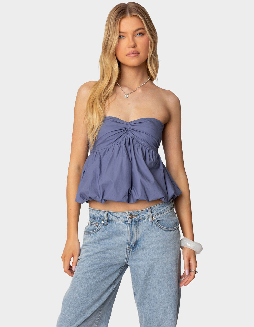 EDIKTED Serina Strapless Bubble Top