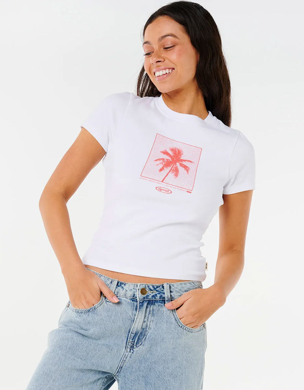 RIP CURL Neon Palm Womens Fitted Tee