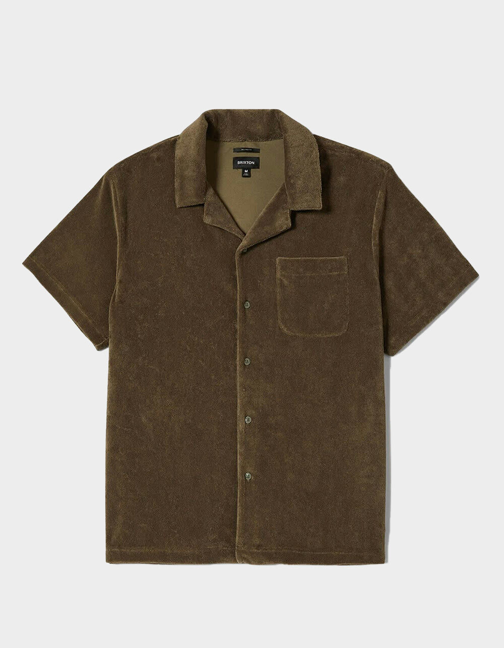 BRIXTON Bunker Mens French Terry Camp Shirt