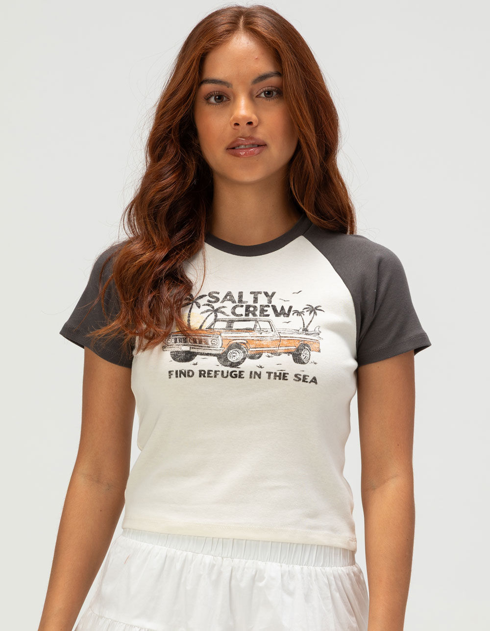 SALTY CREW Tailgate Womens Raglan Baby Tee