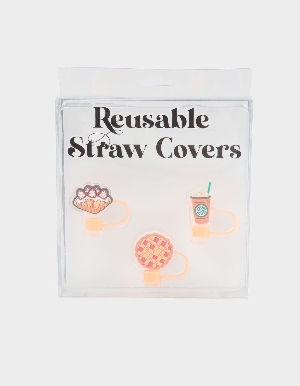 Foodie 3 Pack Reusable Straw Toppers