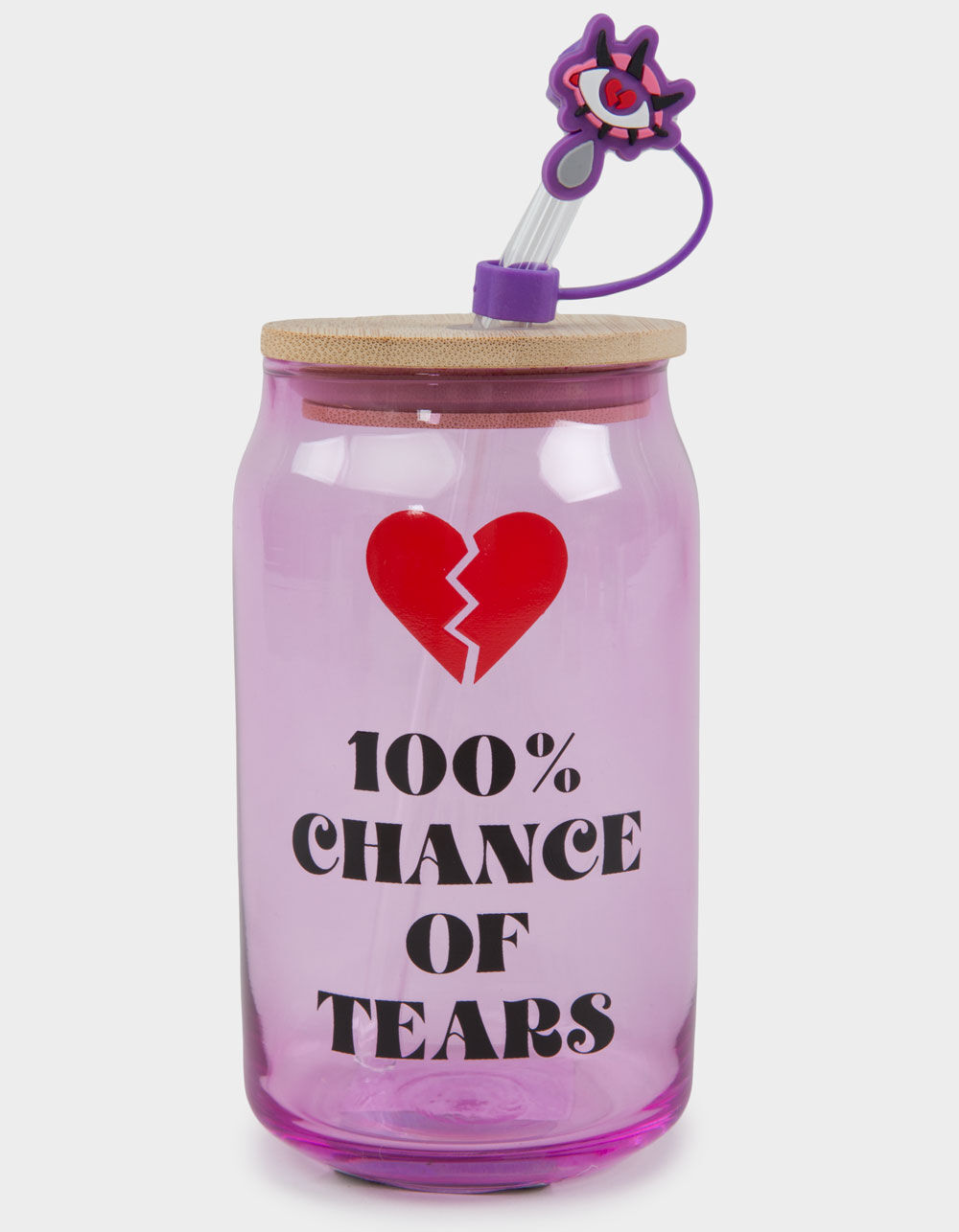 TILLYS HOME 100% Chance Of Tears Colored Glass Can Tumbler