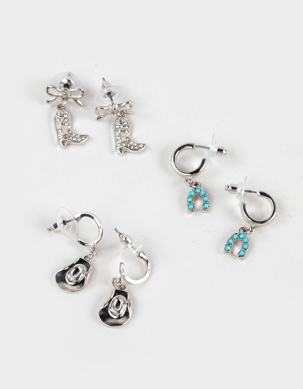 FULL TILT 3 Pack Western Hoop Earrings