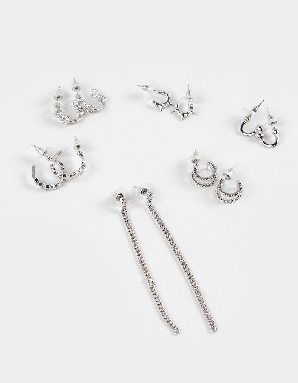 FULL TILT 6 Pack Star/Spike Hoop Earrings