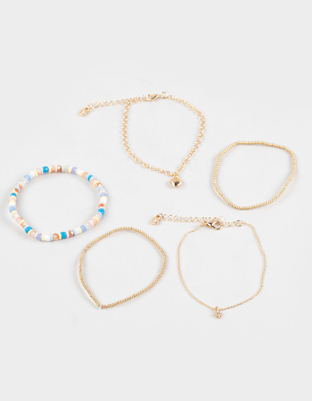 FULL TILT 5 Pack Beaded/Heart Bracelets