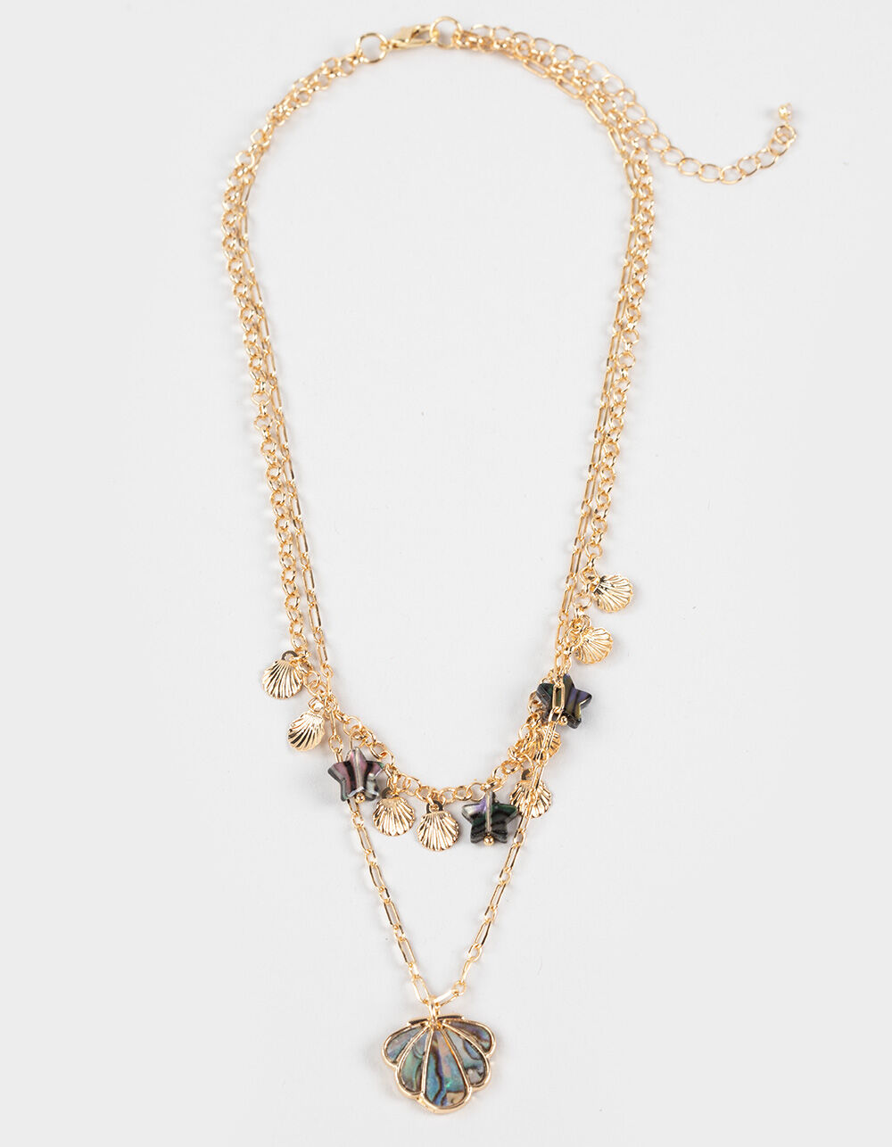 FULL TILT Sea Shell/Star Charm Layered Necklace