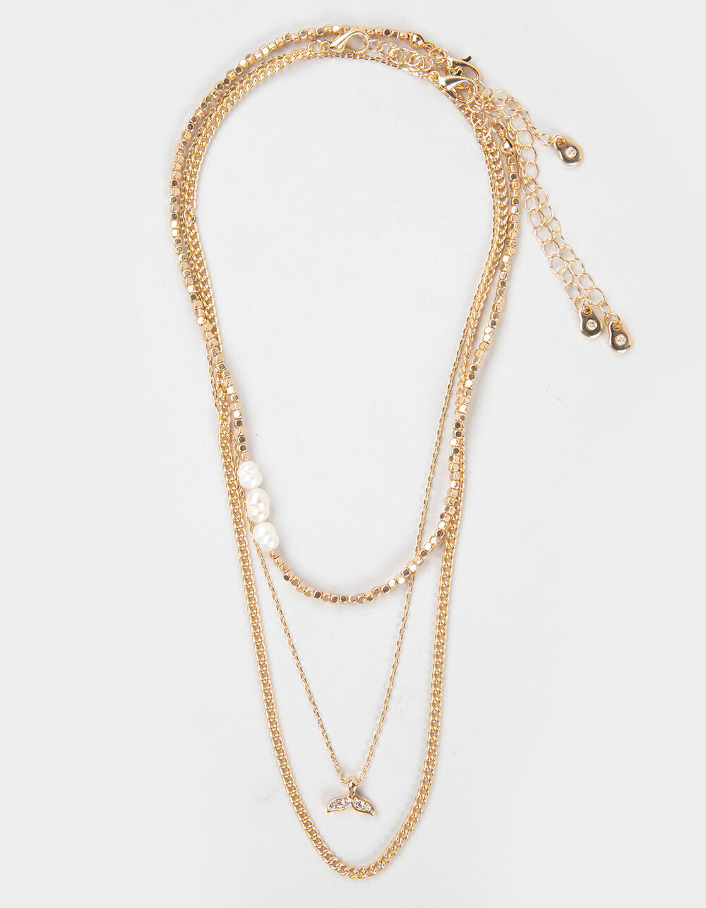 FULL TILT Layered Dolphin/Pearl Necklace