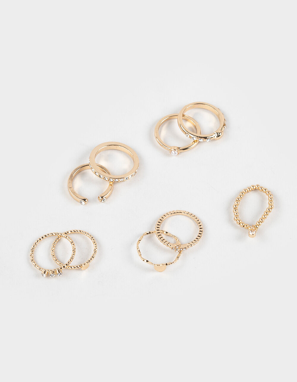 FULL TILT 9 Pack Sea Shell/Cross Ring Set
