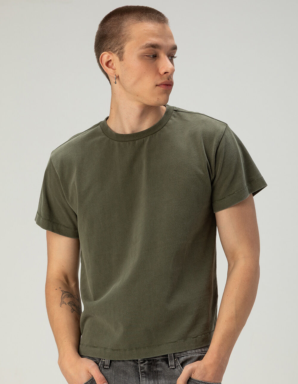 RSQ Mens Washed Shrunken Tee