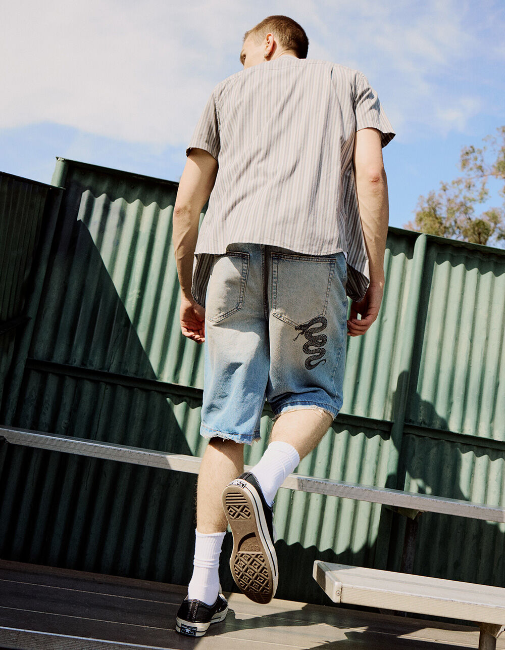 RSQ Mens Embroidered Jorts