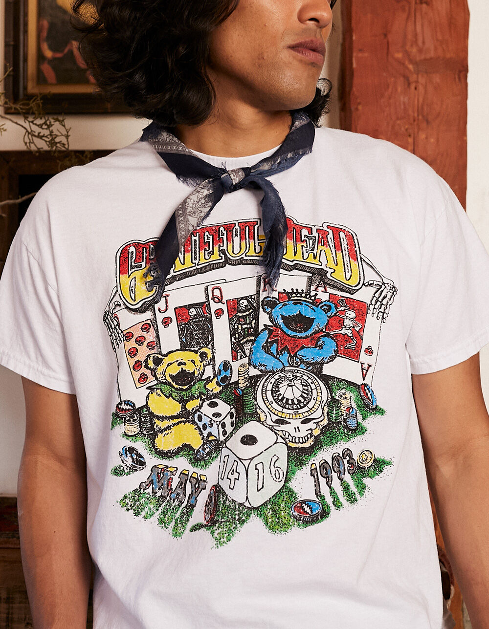 GRATEFUL DEAD Face Card Mens Tee