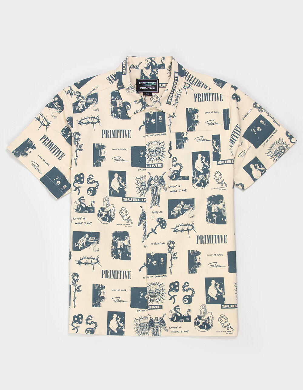 PRIMITIVE x Sublime Mosaic Mens Button Up Shirt