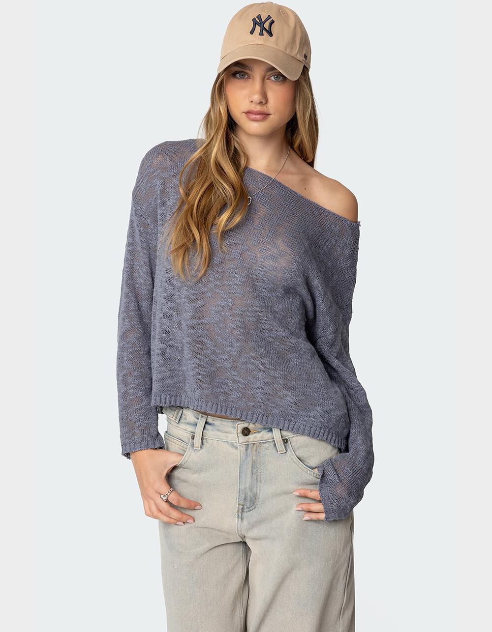 EDIKTED Bri Oversized Boat Neck Sweater
