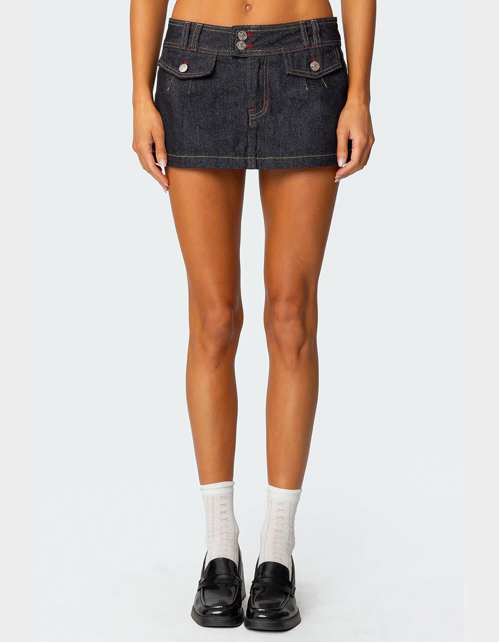 EDIKTED Rae Denim Mini Skort