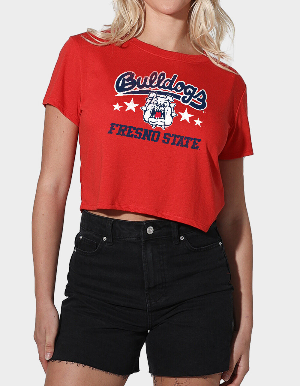 FRESNO STATE UNIVERSITY Bulldogs Womens Cropped Tee