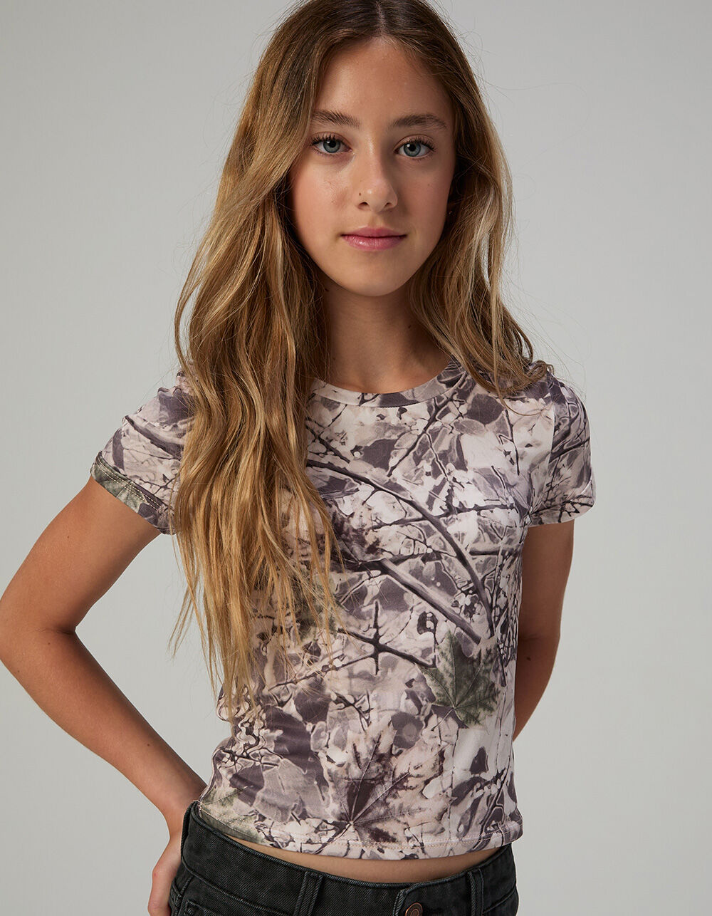 FULL TILT Camo Girls Tee