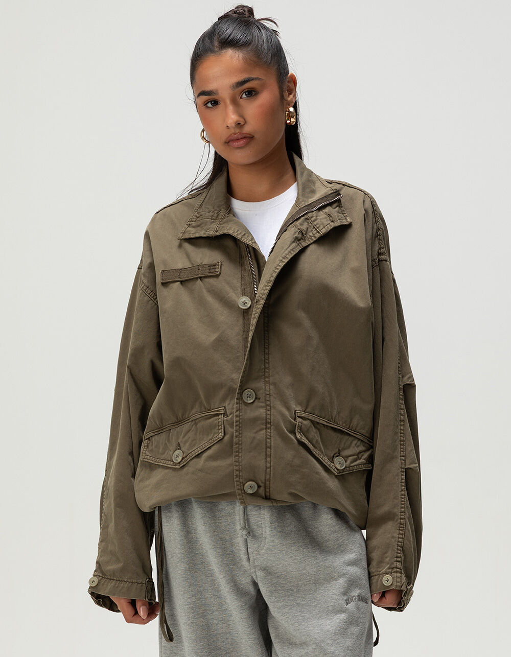 BDG Urban Outfitters Womens Canvas Military Jacket
