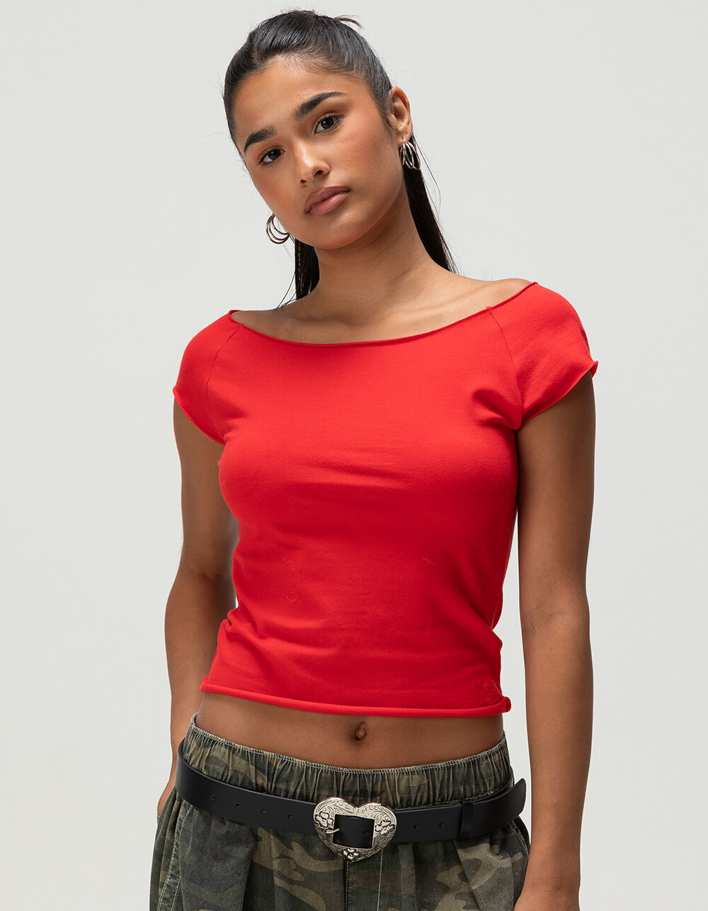BDG Urban Outfitters Womens Boat Neck Crop Tee