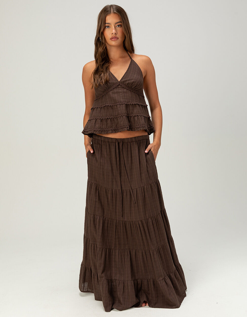 PATRONS OF PEACE Lotus Womens Maxi Skirt