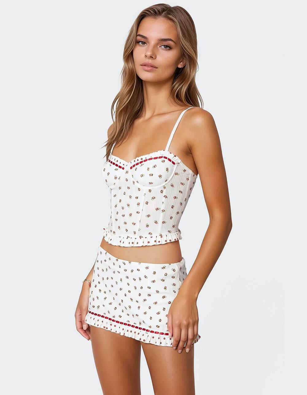 EDIKTED Mica Floral Cupped Corset