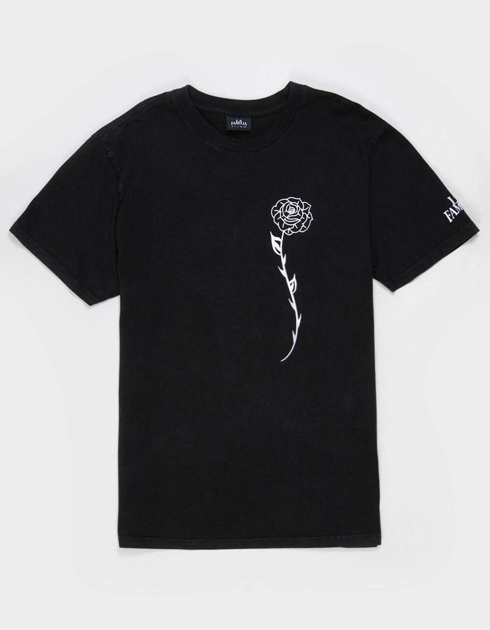 LA FAMILIA Long Rose Mens Embroidered Tee
