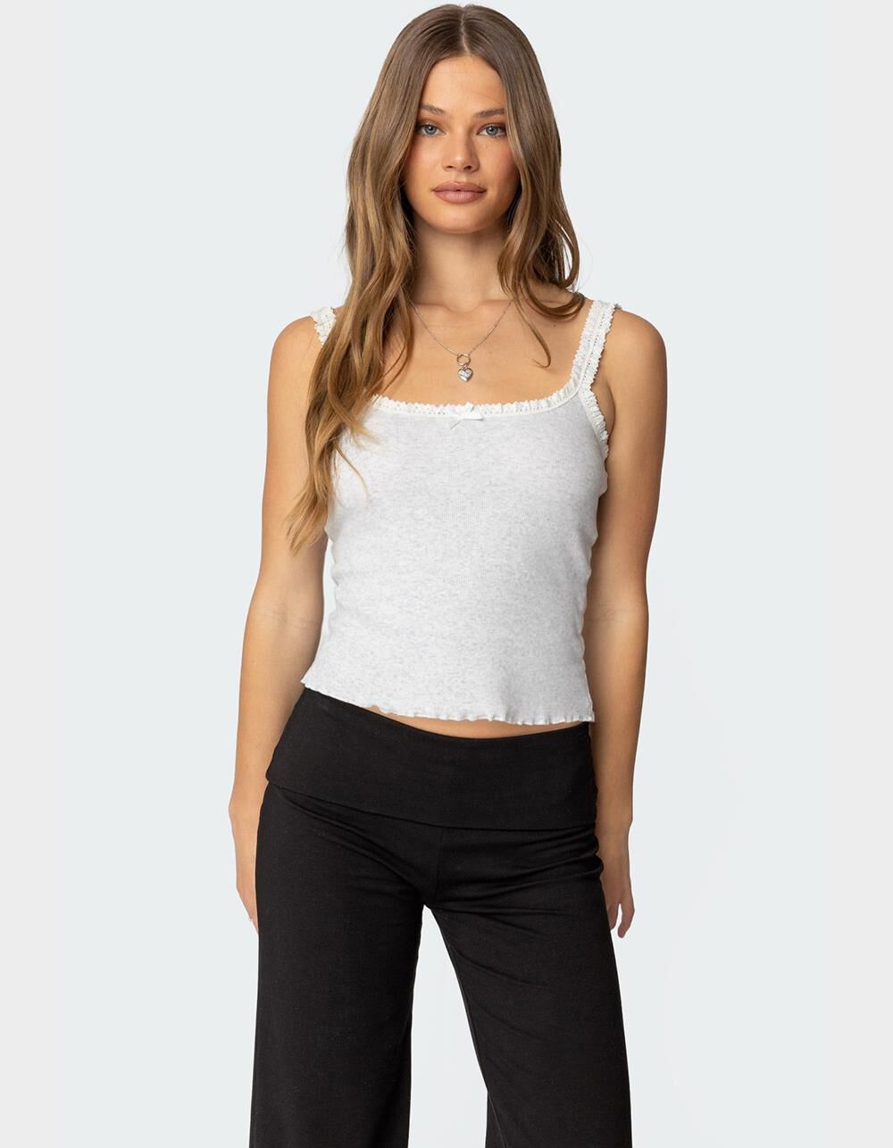 EDIKTED Teagan Ribbed Tank Top