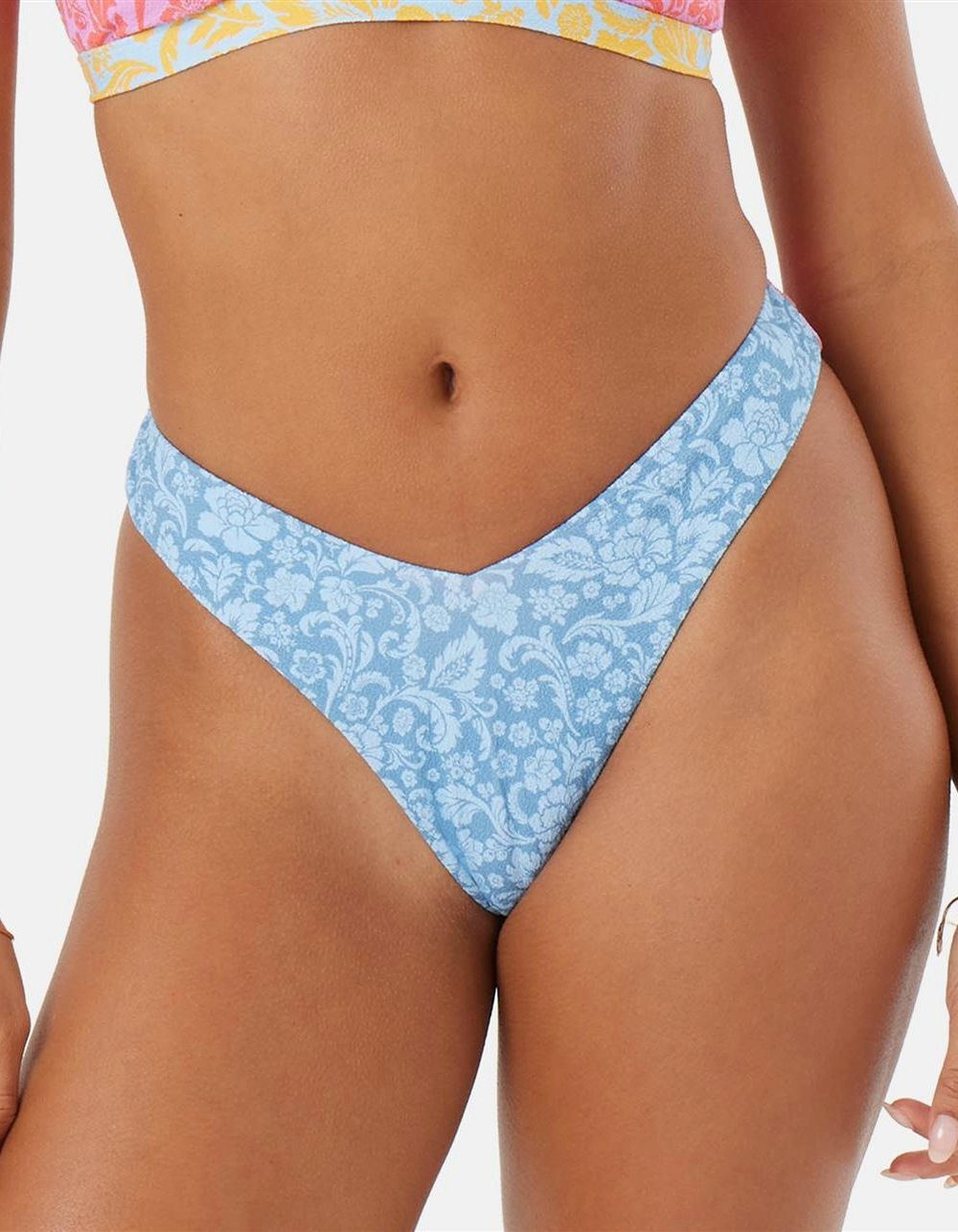 ROXY Tapestry Patchwork V-Front Cheeky Bikini Bottom