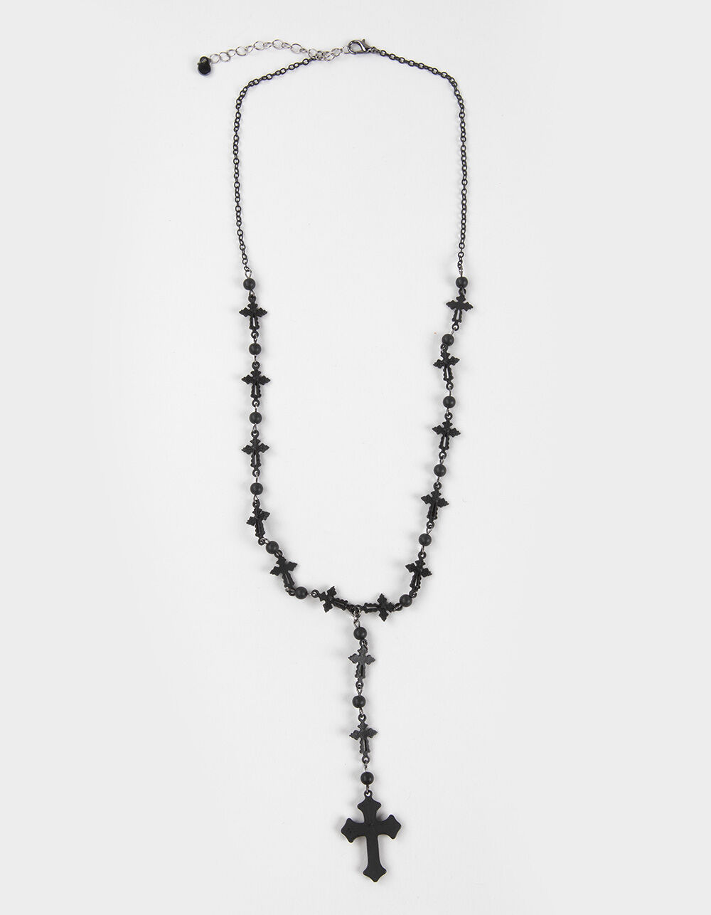 FULL TILT Lariat Rosary Pearl Cross Necklace