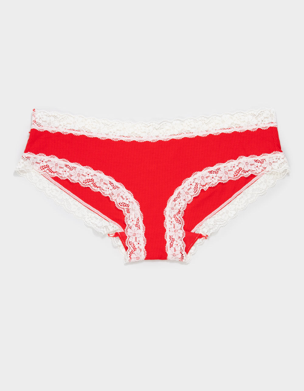 FULL TILT Rib Lace Trim Cheeky Panties