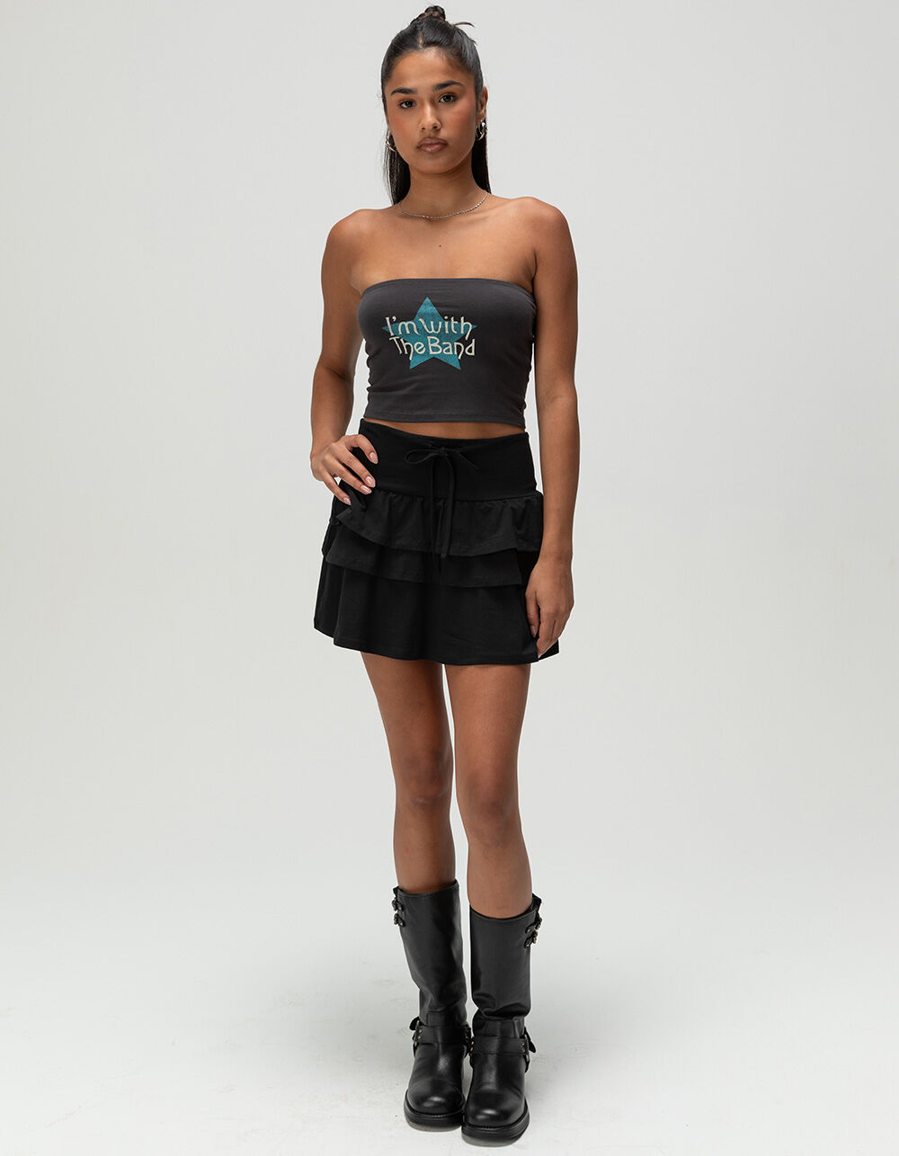 NOISY MAY Kesha Womens Frill Skirt