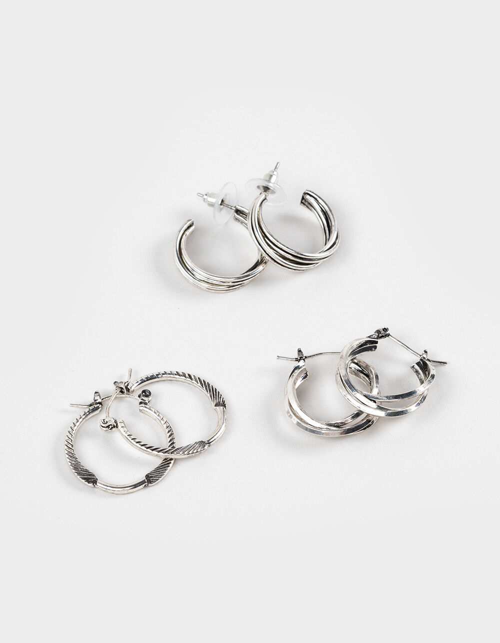 FULL TILT 3 Pack Vintage Hoop Earrings