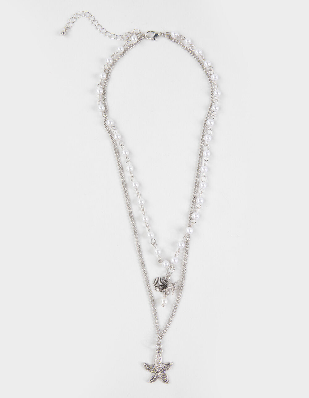 FULL TILT Layered Shell Beaded Necklace
