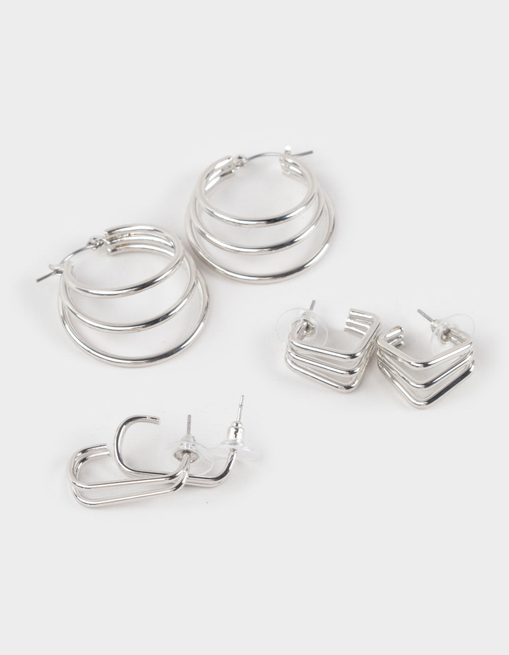FULL TILT 3 Pack Multi Hoop Earrings