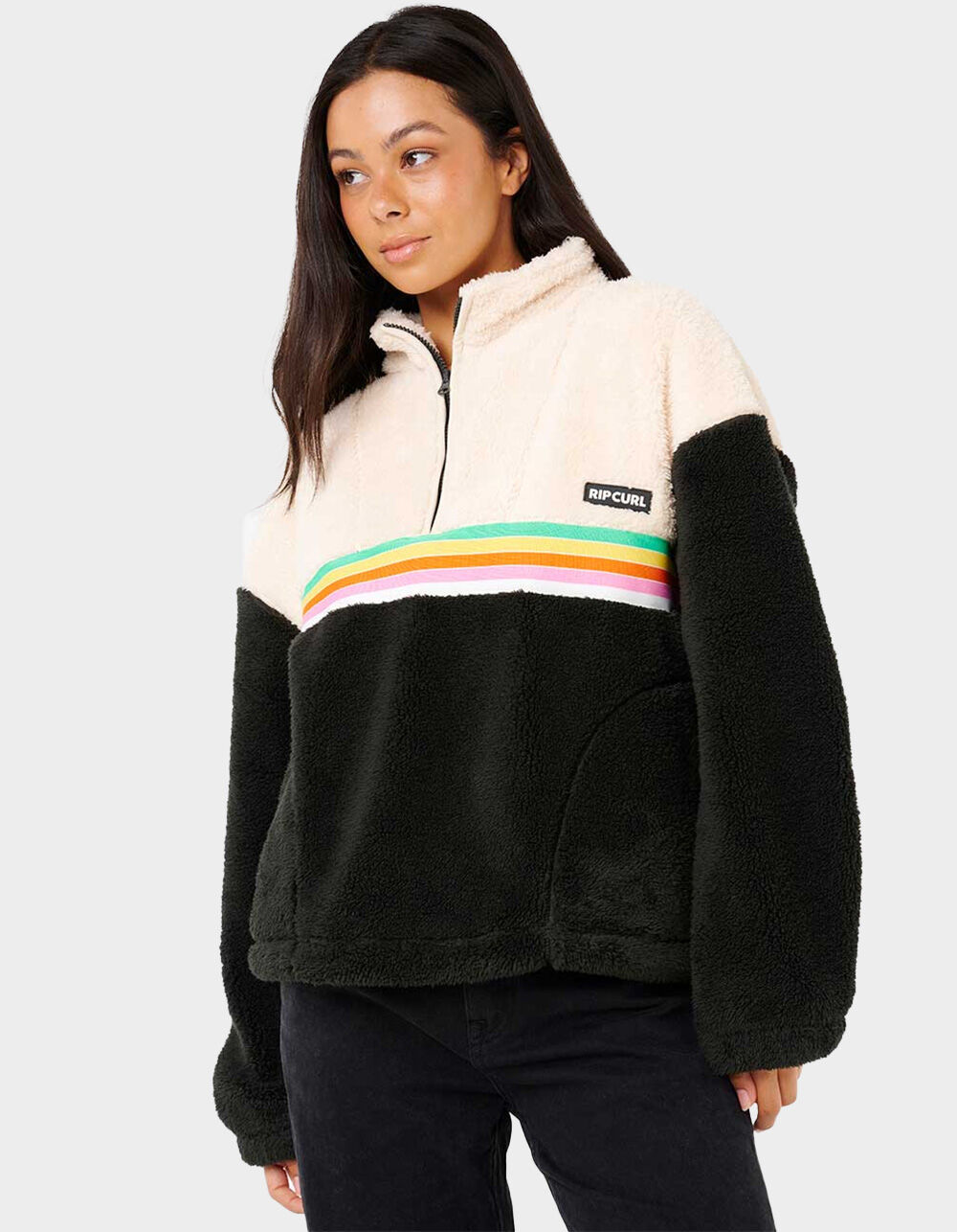 RIP CURL Surf Revival Womens Half-Zip Polar Fleece Sweatshirt RIP CURL Surf Revival Womens Half-Zip Polar Fleece Sweatshirt