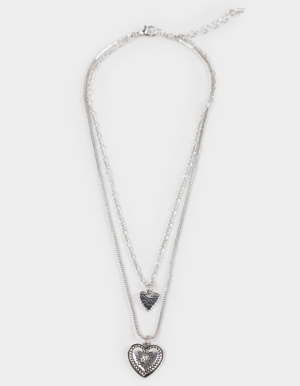 FULL TILT Layered Double Hearts Necklace