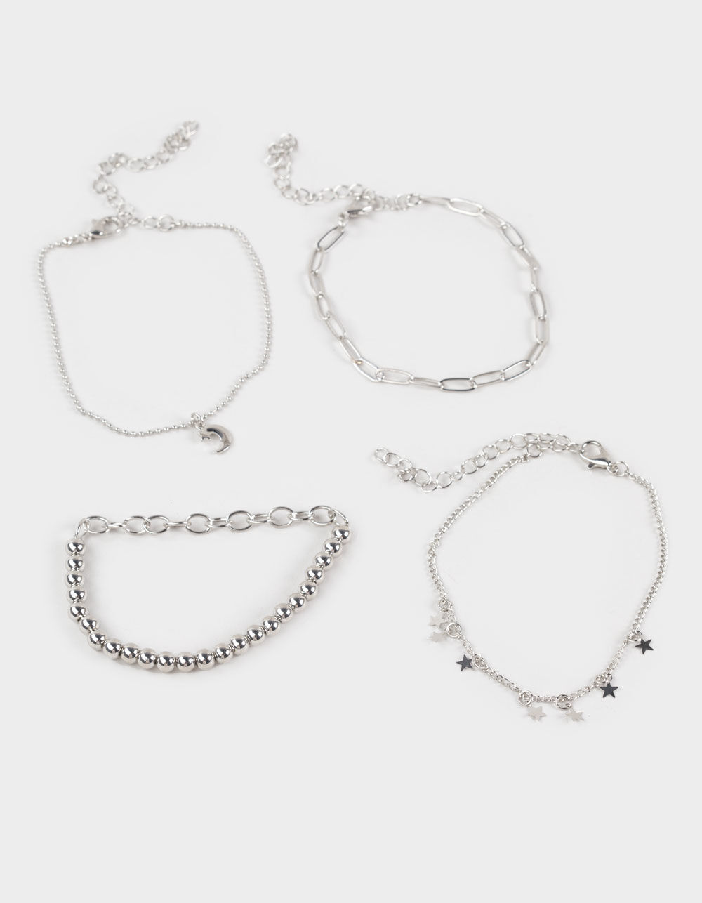 FULL TILT 4 Pack Multi Star Chain Bracelets