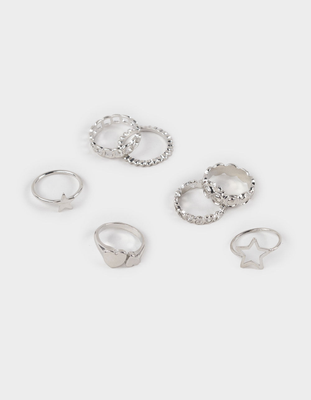 FULL TILT 7 Pack Heart Chain Rings