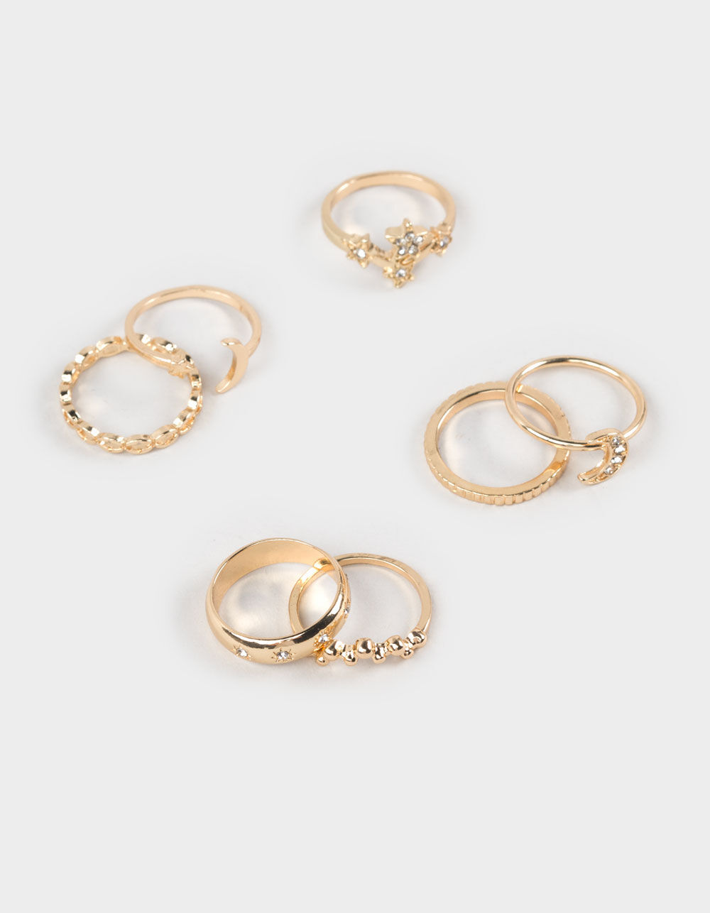 FULL TILT 7 Pack Moon Star Rings