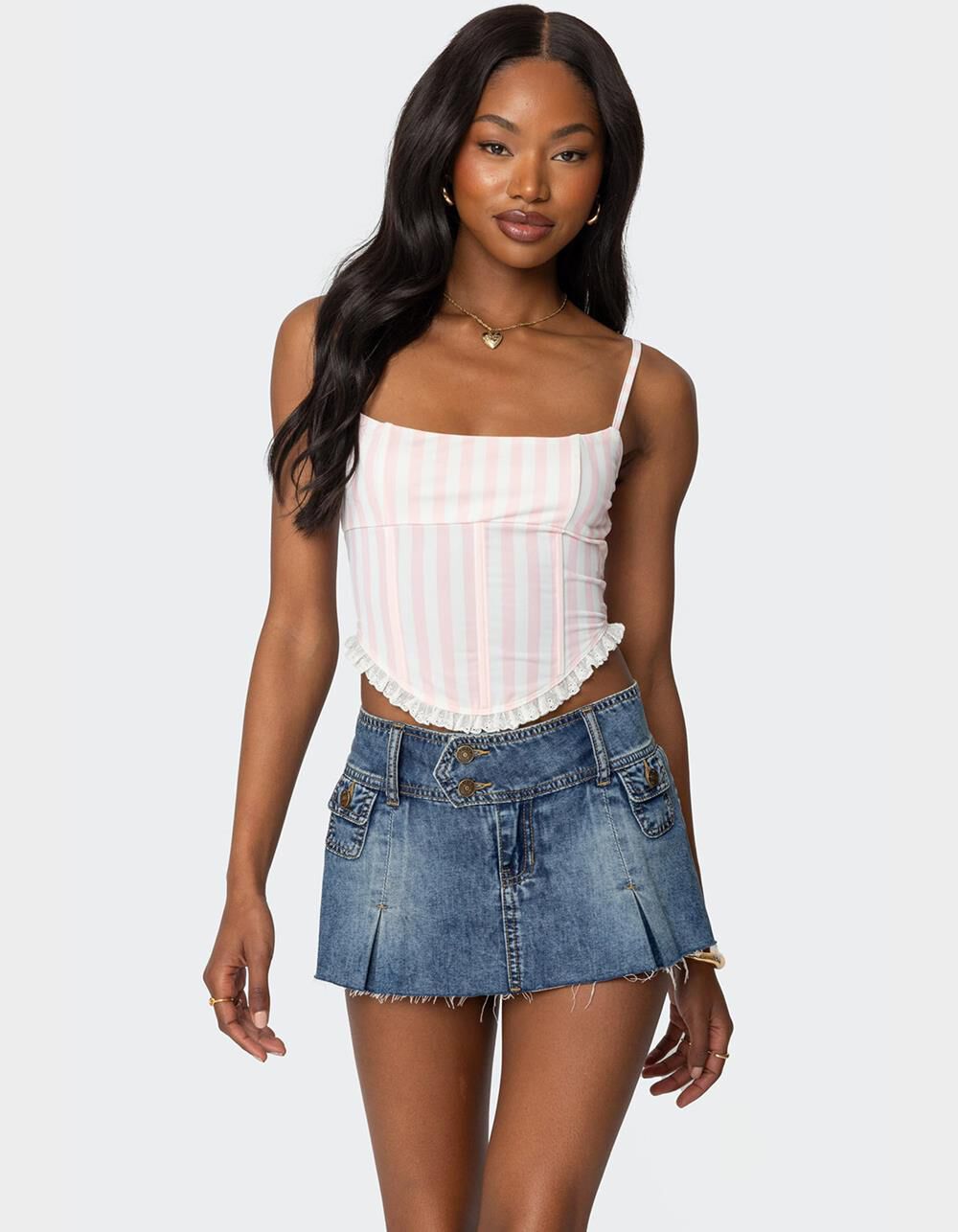 EDIKTED Marlen Striped Corset